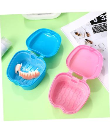 Minkissy 2-Pack Tooth Box & Bathing Cup for Prostheses | Travel Case with Lid for Braces & Mouth Protection | Durable ABS Design - Buy Online on GoSupps.com