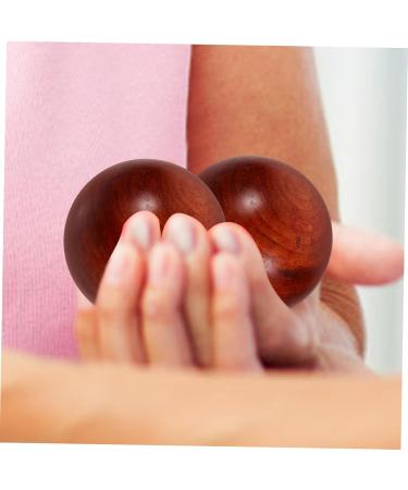 Buifulsic 2-St Wooden Ball Massage Balls - Acupuncture & Fitness Gym Handcrafted Mahogany & Bamboo 5x5cm - Buy Online on GoSupps.com