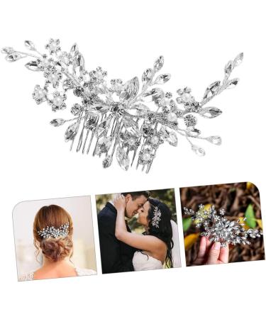 Mikinona Crystal Inlaid Hair Comb Bride Hair Comb Bride Headdress Bridal Hair Decor Wedding Hair Comb Wedding Headdress Wedding Headpiece for Bride Crystal Hair Comb Bridal Headpieces - Buy Online on GoSupps.com