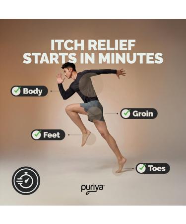 Puriya Tea Tree Oil Antifungal Cream - Athletes Foot & Jock Itch Treatment - Ringworm Relief - Hydrating Anti-Fungal Cream - Buy Online on GoSupps.com
