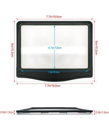 4X Large Ultra Bright LED Page Magnifier - Handheld Magnifier for Reading Seniors and Low Eyesight Person for Reading Small Fonts & Low Vision Seniors (Black) - Buy Online on GoSupps.com