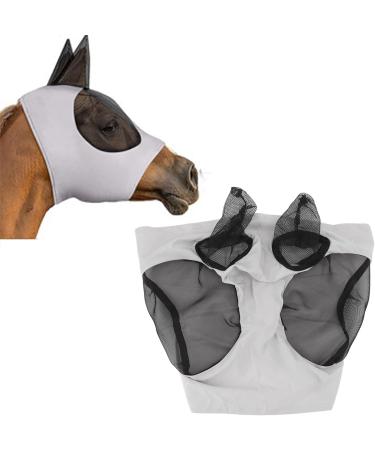 Horse Mask Fly Mask Horse Mesh Fly Mask Breathable Elastic Horse Face Mask with Ears Riding Equestrian Equipment (Grey) - Buy Online on GoSupps.com