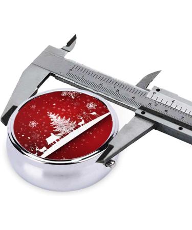 Happy New Year Round Pill Box - 3 Compartment Portable Travel Organizer for Vitamins & Medicines - Buy Online on GoSupps.com