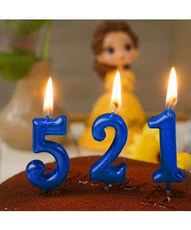 NEWCANDLE Blue 1st Birthday Candle - Roman Numeral Cool Number Candle for 1 Year Old Cake Celebration - Buy Online on GoSupps.com