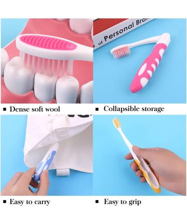 Buy Tslrsa Foldable Travel Toothbrush - 8 Soft Bristle Portable Toothbrushes for Adults & Children | Ideal for Sensitive Gums - International Shipping - Buy Online on GoSupps.com