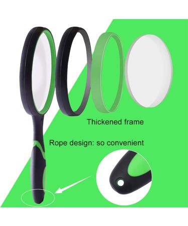 Lupe 10x Handheld Magnifying Glass - 75mm Break-Proof Lens for Reading Inspection & Insects - Non-Slip Soft Rubber Grip (Green) - Buy Online on GoSupps.com