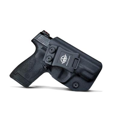 M&P Shield 9mm Holster IWB Kydex Holster Custom Fit: Smith & Wesson M&P Shield Plus / M2.0 / M1.0 - 9mm/.40 S&W 3.1" Barrel Pistol Case - Inside Waistband Concealed Carry - Adj. Cant Retention - Cover Mag-Buttom, No Wear,