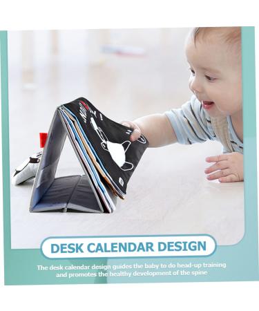 IFANLANDOR Panda Desk Calendar Cloth Book - Baby Mirror Toy and Puzzle Books for Babies 0-6 Months - Children's Animal Cognition Book - Handcrafted Cloth Baby Books and Toys - Buy Online on GoSupps.com
