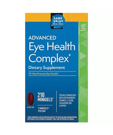 Members Mark Advanced Eye Health Complex Minigels (210 Servings.) Nutritional Vision Support with Key Antioxidants and Zinc