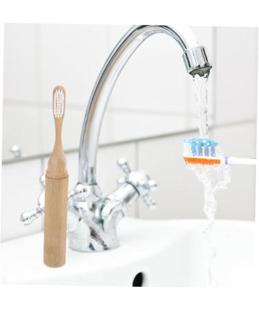 Healeved Folding Bamboo Toothbrush - Eco-Friendly Travel Toothbrush for Adults with Soft Bristles | Charcoal Stitching Khaki - Buy Online on GoSupps.com