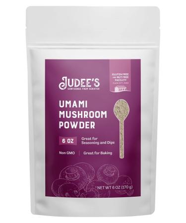 Judees Umami Mushroom Powder 6 oz - Granulated Powder Made from Champignon Mushrooms - 100% Non-GMO, Gluten-Free, and Nut-Free - Great for Baking, Dips, Seasonings and More 6 Ounce (Pack of 1)