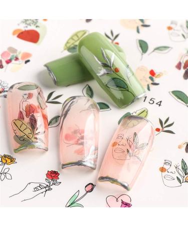 Dornail Abstract Floral Nail Stickers - Water Transfer Decals for Spring/Summer Nail Art - Buy Online on GoSupps.com
