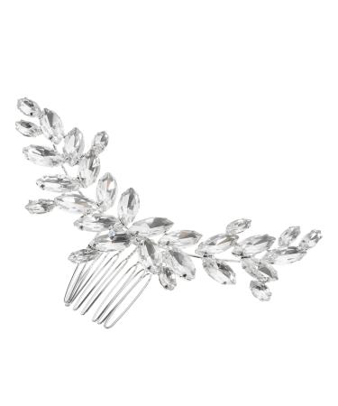 minkissy Hair Comb Womens Headpiece Girl Headpieces for Wedding Rhinestone Headpieces for Women Bride Headpieces for Wedding Rhinestone Side Comb Hair Women's Decorate Alloy Hair Side Comb