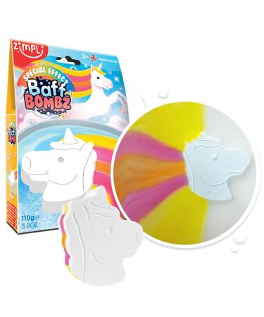 Large Unicorn Bath Bomb from Zimpli Kids Magically Creates Multi-Colour Special Effect Unicorn Birthday Gifts for Girls Pocket Money Bath Toy Unicorn Toys for Girls & Boys Bubble Bath Fizzers