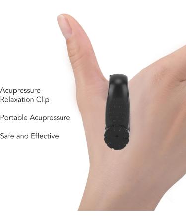 4 Pieces Flower Shape Acupressure Relaxation Clips - Portable Hand Pressure Point Tool (Black) for Stress Relief - Buy Online on GoSupps.com