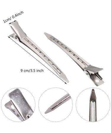Flzonhut 12-Piece Silver Hair Clips Set - Durable Alligator Hair Clamps for Women & Girls | Perfect for DIY Hair Styling - Buy Online on GoSupps.com