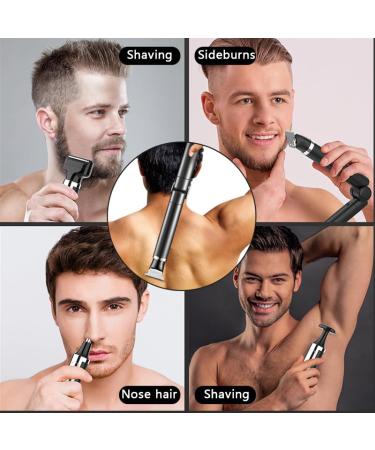 4 in 1 Rechargeable Hair Clippers Set - Men's Shaving Grooming & Back Razor with Telescopic Rod & Nose Hair Trimmer - Buy Online on GoSupps.com