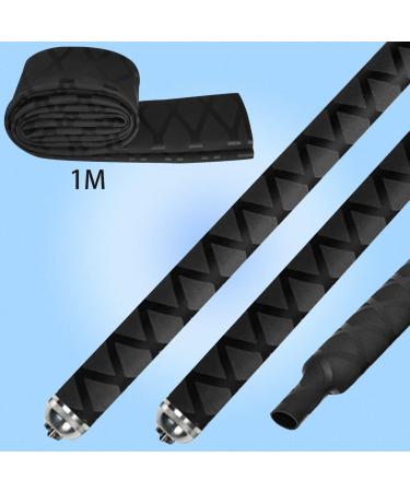 30mm X-Tube Heat Shrink Sleeve Wrap Tubing for Fishing Rod Grips - Non-Slip, Waterproof, Insulated - 39Inch Length - Durable Repair - Black - Buy Online on GoSupps.com