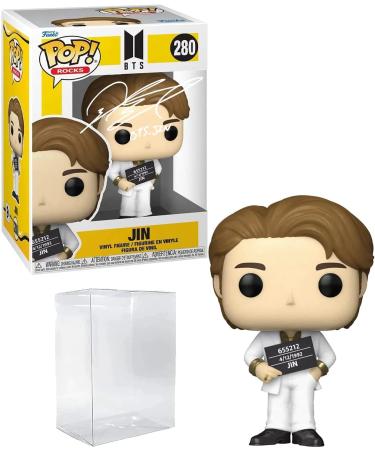 Official BTS Jin #280 Facsimile Signed Reprint Funko POP! Rocks Figurine with Protector Case - Laser Autographed Collectible - Buy Online on GoSupps.com