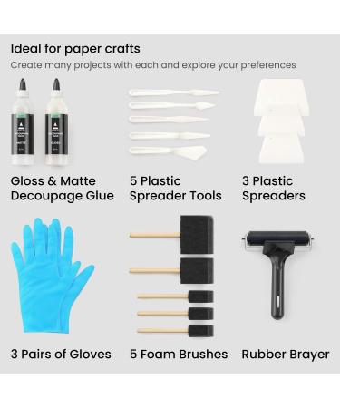 Arteza Decoupage Glue Craft Kit: Gloss & Matte Finish 8-oz Bottles - Art Supplies for Paper Crafting, Scrapbooking, and Decorating - Buy Online on GoSupps.com