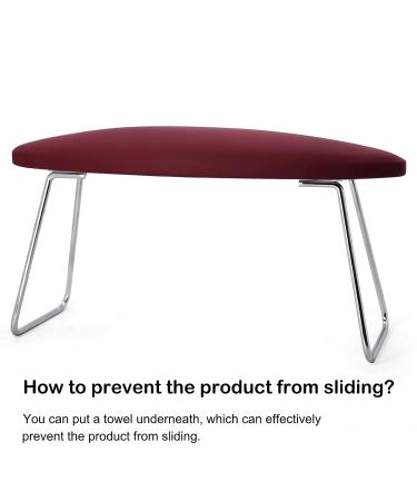 Small Nail Arm Rest Cushion - Portable Manicure Hand Rest for Salon & Home Use - Microfiber Leather - Dark Red - Buy Online on GoSupps.com
