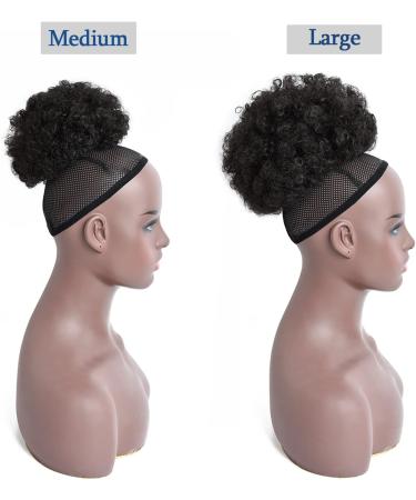 YAMEL Afro Puff Drawstring Ponytail Large Bun Extension - Dark Natural Brown Synthetic Updo Hair Piece for Black Women - Buy Online on GoSupps.com