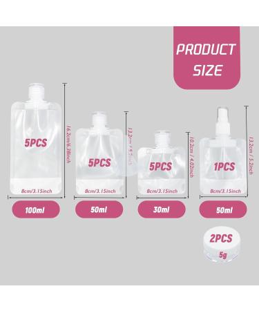 Travel Pouches for Toiletries Travel Size Portable Containers Travel Pouch Organizer for Shampoo Conditioner Lotion Soap Liquids Clear Travel Pouches for Toiletries - Buy Online on GoSupps.com