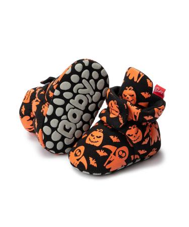 Sonsage Infant Baby Girls Boys Snow Boots Soft Anti-Skid Sole Ankle Premium Booties Newborn Toddler Prewalker Winter Warm Crib Shoes 6-12 Months A02 Orange