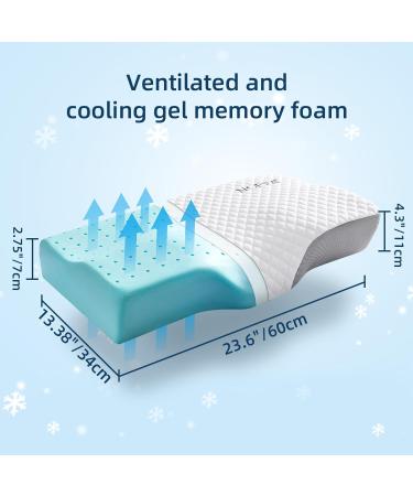  NOFFA Orthopedic Pillow for Neck Pain Relief - Blue - Medium - Buy Online on GoSupps.com