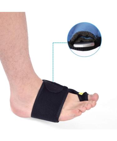 ENPAP Toe Separator Splint Hallux Valgus Straightener - Black (1 Pair) | Large Size - Feet Care for Overlapping Toes - Buy Online on GoSupps.com