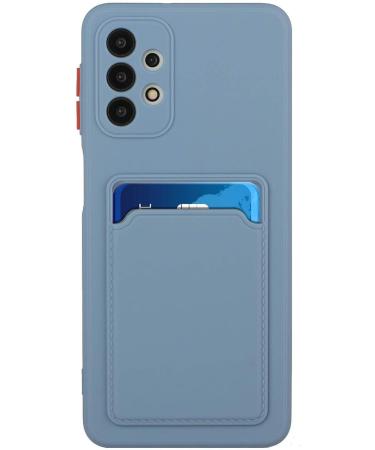 Buy Tivenfezk Nadoli Silicone Case for Samsung Galaxy A73 5G - Ultra Thin Shockproof Scratch-Resistant Wallet TPU Cover with Credit Card Holder - Gray - Buy Online on GoSupps.com