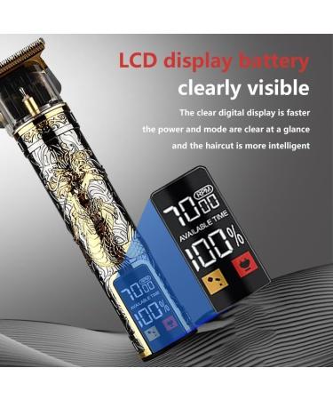 Professional Large Screen Electric Bald Head Razor - LCD Display Haircut Tool for Hairdressers | Platinum Dragon - Buy Online on GoSupps.com