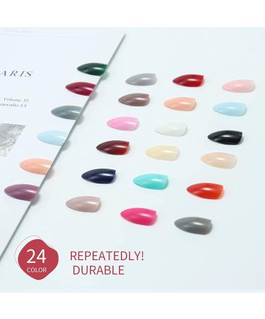 576Pcs Medium Almond Press-On Nails | Colorful Solid False Nails for Women - DIY Nail Art by Misssix - Buy Online on GoSupps.com