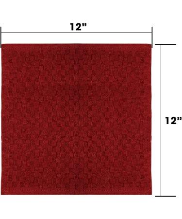 TALVANIA Dishcloths for Kitchen Cotton Terry Dish Cloths 12 Pack Soft and Absorbent Cleaning Dish Rag 12 X 12 Small Dish Towels (Red) - Buy Online on GoSupps.com