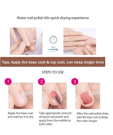 Black Nail Polish - Nail Varnish Quick Dry & Long Lasting 12ml Nails Polish Water-Based Low Odor Environmental Friendly Mild Nail Paint for Nail Art Diy Manicure at Home - Buy Online on GoSupps.com