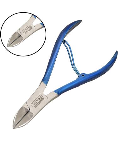 Professional Thick Nail Clipper Cutter with Blue Gripped Handle - Precision Nippers - Buy Online on GoSupps.com