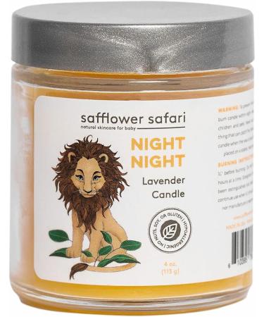 Night Night Lavender Aromatherapy Candle | All-Natural Beeswax | Smokeless & Non-Toxic | Made in USA by Safflower Safari - Buy Online on GoSupps.com
