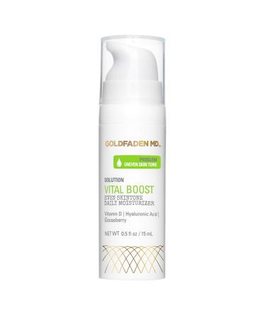 Vital Boost Skin Tone Evening Facial Moisturizer | w/Organic Red Tea Extract, Hyaluronic Acid, Jojoba Oil & Gooseberry | Helps to Brighten & Even for a Radiant, Glowing Face 0.5 Fl Oz (Pack of 1)