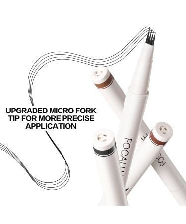 FOCALLURE FLUFFMAX Tinted Eyebrow Pen - Long-Lasting Smudge-Proof Microblading with Micro-Fork Tip in Medium Brown BB02 for Natural Brows - International Shipping Available - Buy Online on GoSupps.com