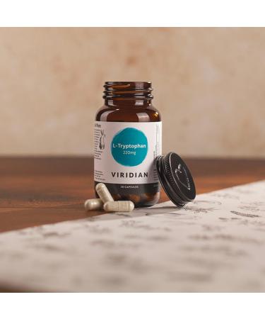 Viridian - L-Tryptophan 220mg - 90 Caps | Supports Mood & Sleep | Serotonin & Melatonin Precursor | Fast Absorbing Free-Form Amino Acid | Vegan & Kosher | Nutritionist Formulated - Buy Online on GoSupps.com