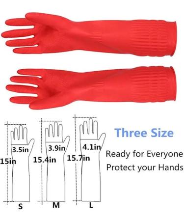 Cleaning Gloves Kitchen Gloves Dishwashing Long Sleeved Waterproof Latex Tool Gloves Dishwashing Gloves A-s - Buy Online on GoSupps.com