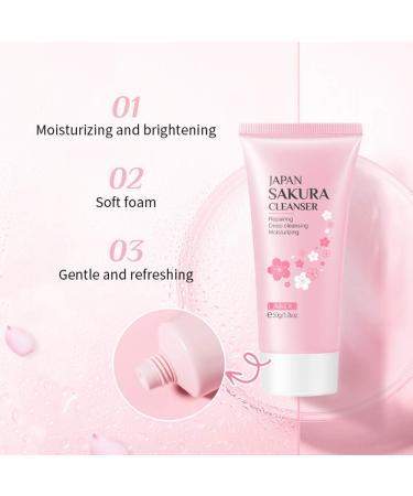 Buy Face Sakura Cleanser - Deep Cleaning Foaming Cream for Hydration & Oil Balance | International Shipping Available - Buy Online on GoSupps.com