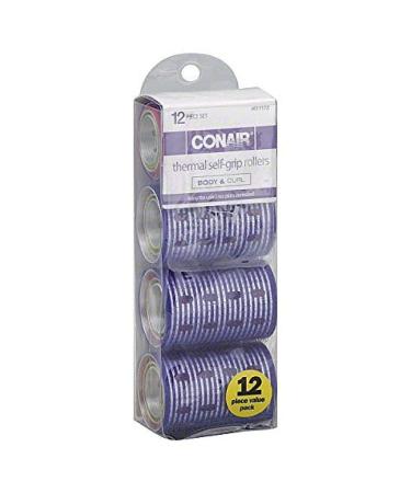 Conair Thermal Self-Grip Curls & Body Hair Rollers 12 Assorted Rollers