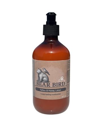 Bear Bird 100% Grass-Fed Tallow & Raw Honey Lotion with Olive Oil (UNSCENTED)
