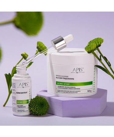 Apis Professional Acne Stop Algae Mask with Bamboo Green Tea and Dead Sea Black Mud 200g - Buy Online on GoSupps.com