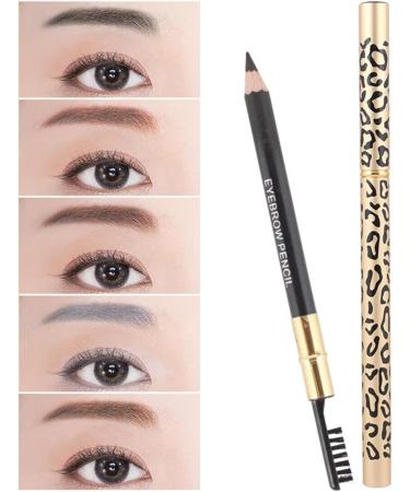 Lot de 2 Crayons Sourcils Double Embout L opard 5 Caf Clair Crayon Sourcils Doux Pinceau Int gr pour Femmes Usage Professionnel et Personnel - Buy Online on GoSupps.com
