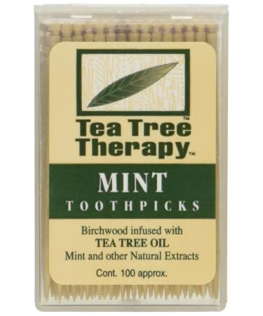 Tea Tree Therapy, Toothpicks Mint Tea Tree, 100 Count