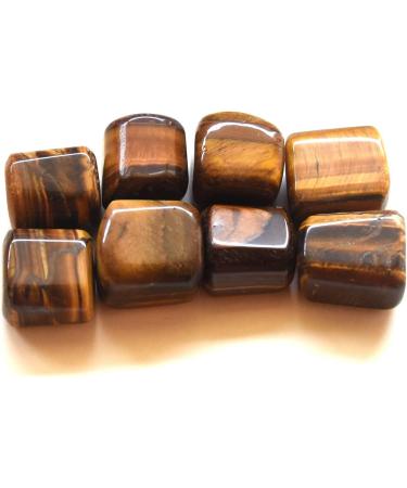 Real Healing Crystals India: Tiger Eye Stones for Beginners - Tumbled Healing Stones for Witchcraft (10-Pack) - Buy Online on GoSupps.com