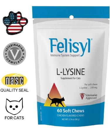 Pet Health Solutions L-Lysine Soft Chews for Cats (60 Soft Chews) Supports Immune Respiratory and Eye Health. Eases Sneezing Runny Nose and Watery Eyes. Tasty Salmon Flavor - (3 Pack) - Buy Online on GoSupps.com