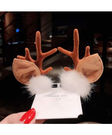 4 Pairs Christmas Deer Antler Hair Clips Cute Antler Hairpins Christmas Hair Clips Lovely Xmas Party Headwear for Children (Style 1) Picture 1 - Buy Online on GoSupps.com